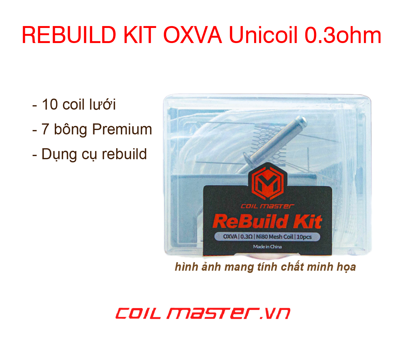 Rebuild Kit 0XVAA 0.3ohm - Rebuild Kit Coil Master