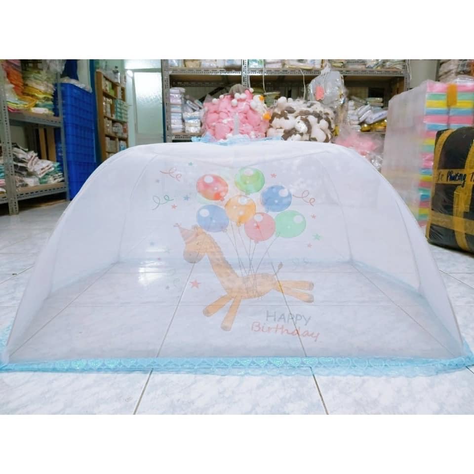 Màn chụp chống muối cho trẻ em,Màn chụp trẻ em,Mùng chụp trẻ em rút gọn được thiết kế kiểu khung rất chắc chắn cho bé tránh được con trùng: muỗi, … cắn. Giúp bé được ngon giấc.