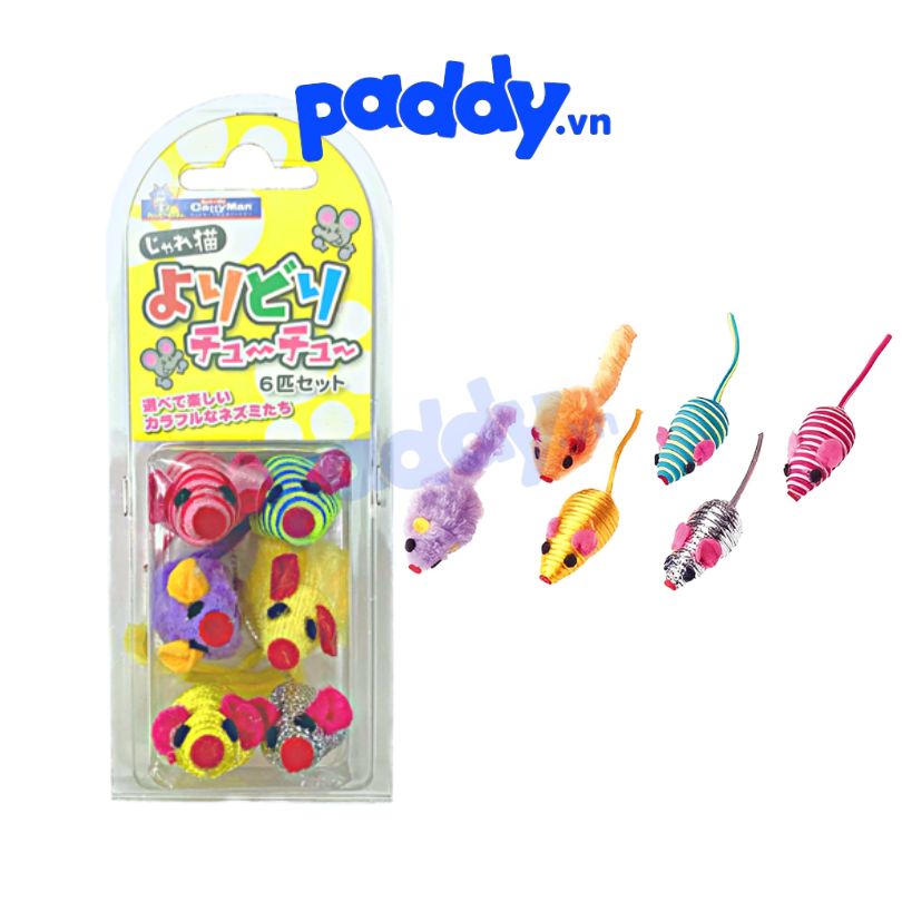 Đồ chơi cho mèo hộp 6 chuột mini cattyman