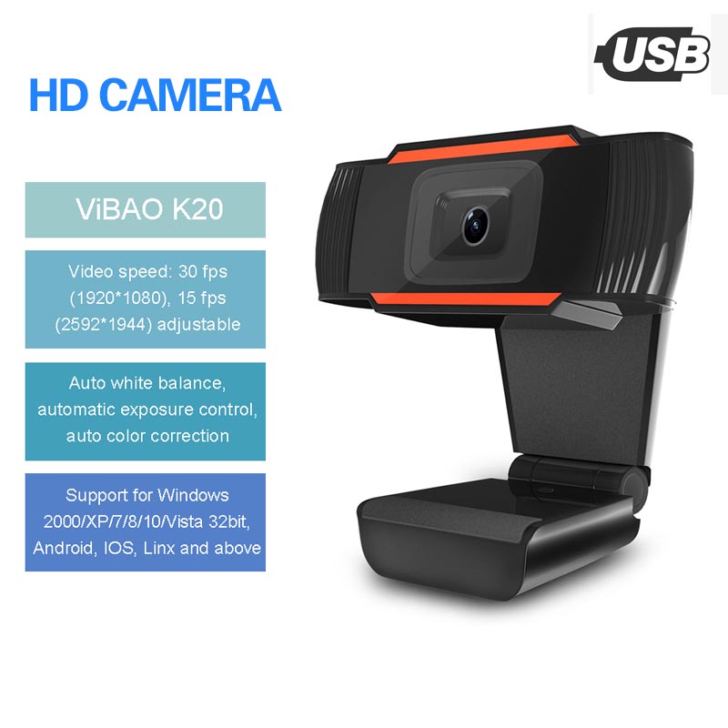Webcam 1080P High Definition HD Computer USB Web Camera Conference Video Home