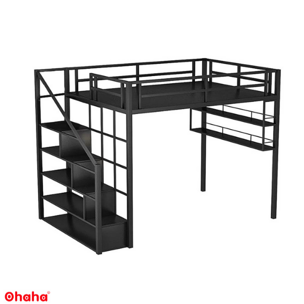 [ Freeship HCM] [ Trả góp 0%] [Có ảnh thực tế] GIƯỜNG TẦNG THÔNG MINH KHUNG SẮT OHAHA - GTS005