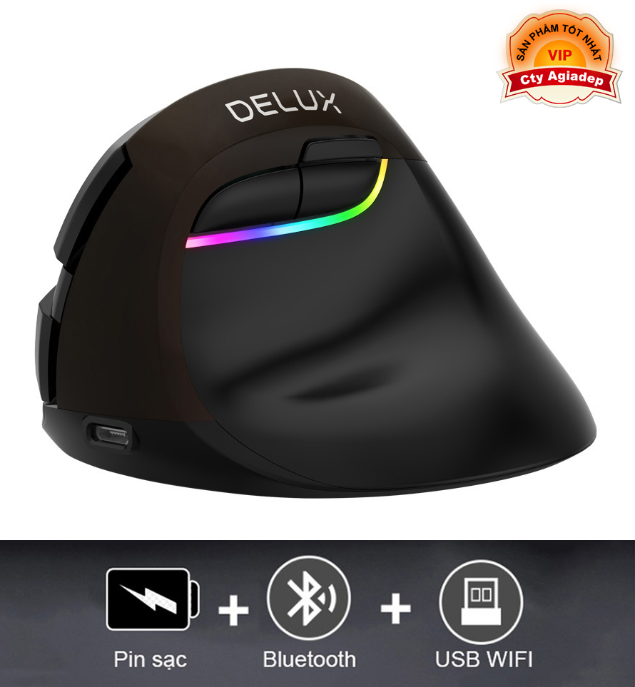 Chuột bluetooth không dây siêu xịn ergonomics chuột máy tính hình khối chống mỏi tay ADG M618