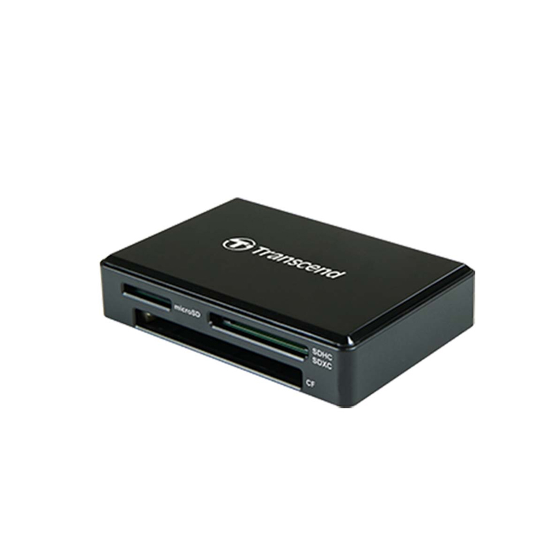 Đầu đọc thẻ nhớ ALL-IN-ONE Transcend RDC8 TypeC Gen 1 hỗ trợ khe microSD/SD/CF (Đen) phụ kiện 1986
