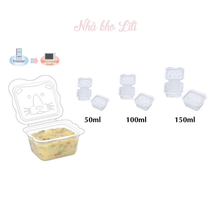 Bộ hộp chia thức ăn Richell dành cho trẻ ăn dặm