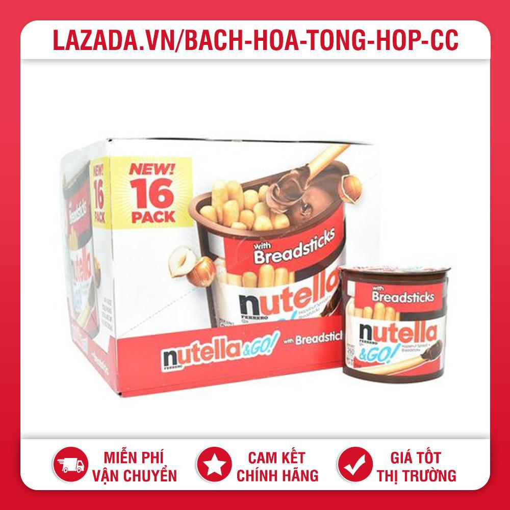[Date 2.2024] - BÁNH QUE CHẤM BƠ CHOCOLATE HẠT DẺ NUTELLA BREADSTICKS MỸ (THÙNG 16 HỘP)