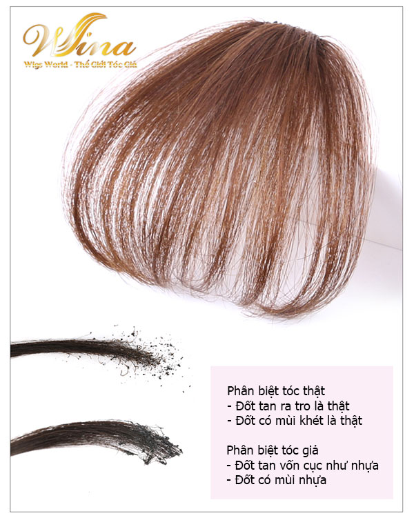 Mái thưa giả bằng tóc thật MT-001 Nâu đen