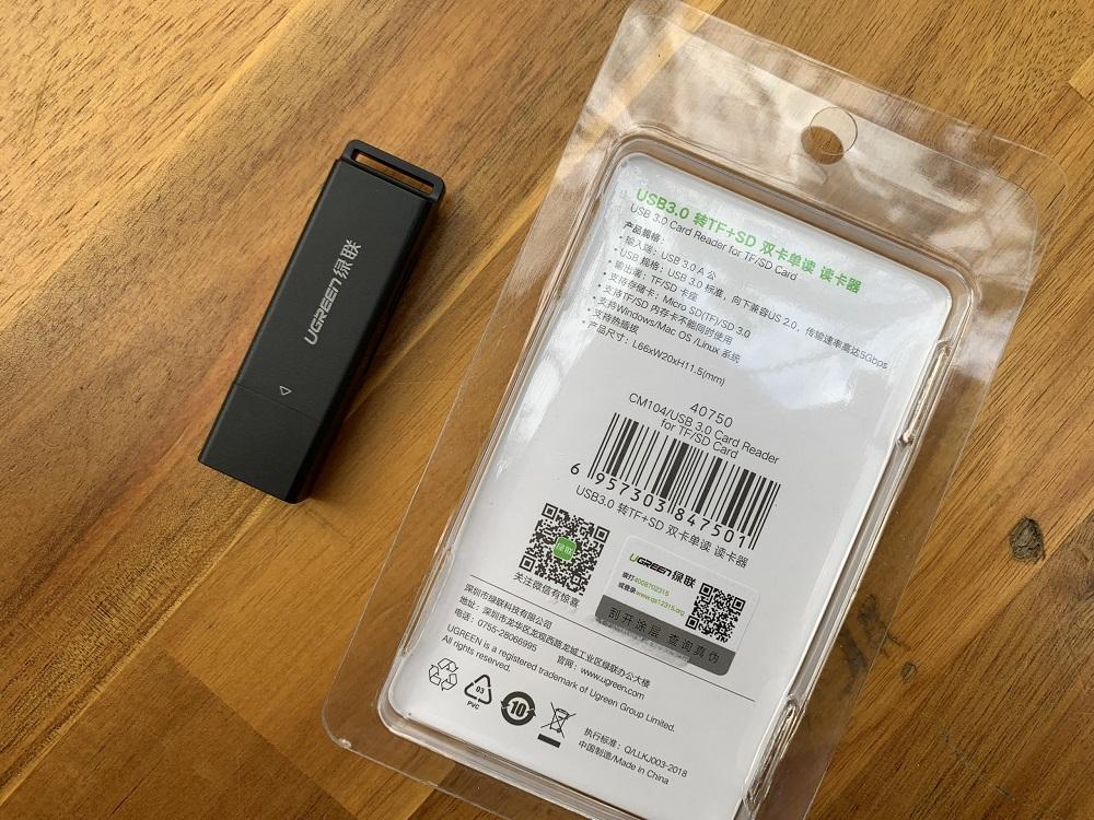 Card Reader SD, TF to USB 3.0 Ugreen 40750 cao cấp