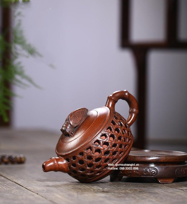 ẤM TỬ SA THỦ CÔNG 2 LỚP - TS009HĐ