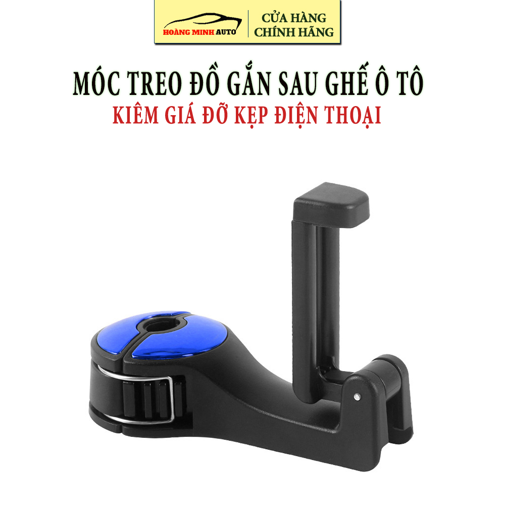 Móc Treo Đồ Gắn Sau Ghế Kiêm Kẹp Điện Thoại Cho Xe Ô Tô