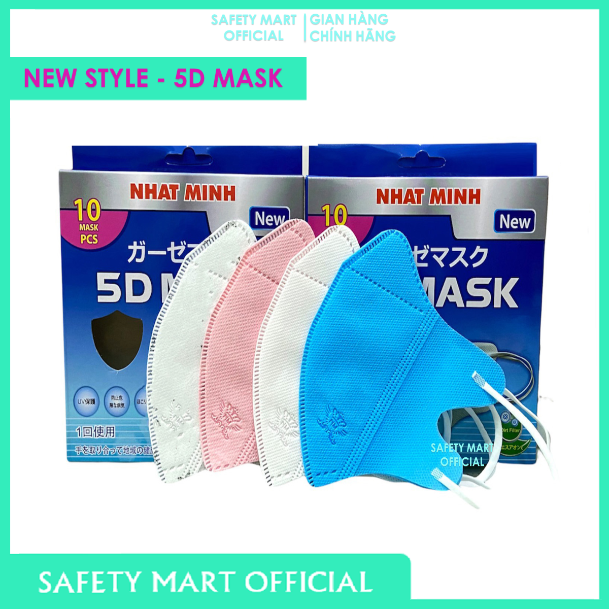 Sỉ 1 thùng khẩu trang 5D Mask 200 cái, Khẩu trang 5d công nghệ Nhật Bản chính hãng, khau trang 5d mask 200 chiếc / 100 chiếc - Hàng Chính Hãng
