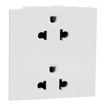 Ổ cắm đôi 3 chấu 16A, size E - Dòng AvatarOn A - Ổ Cắm Schneider Electric - M3T426UST2_WE