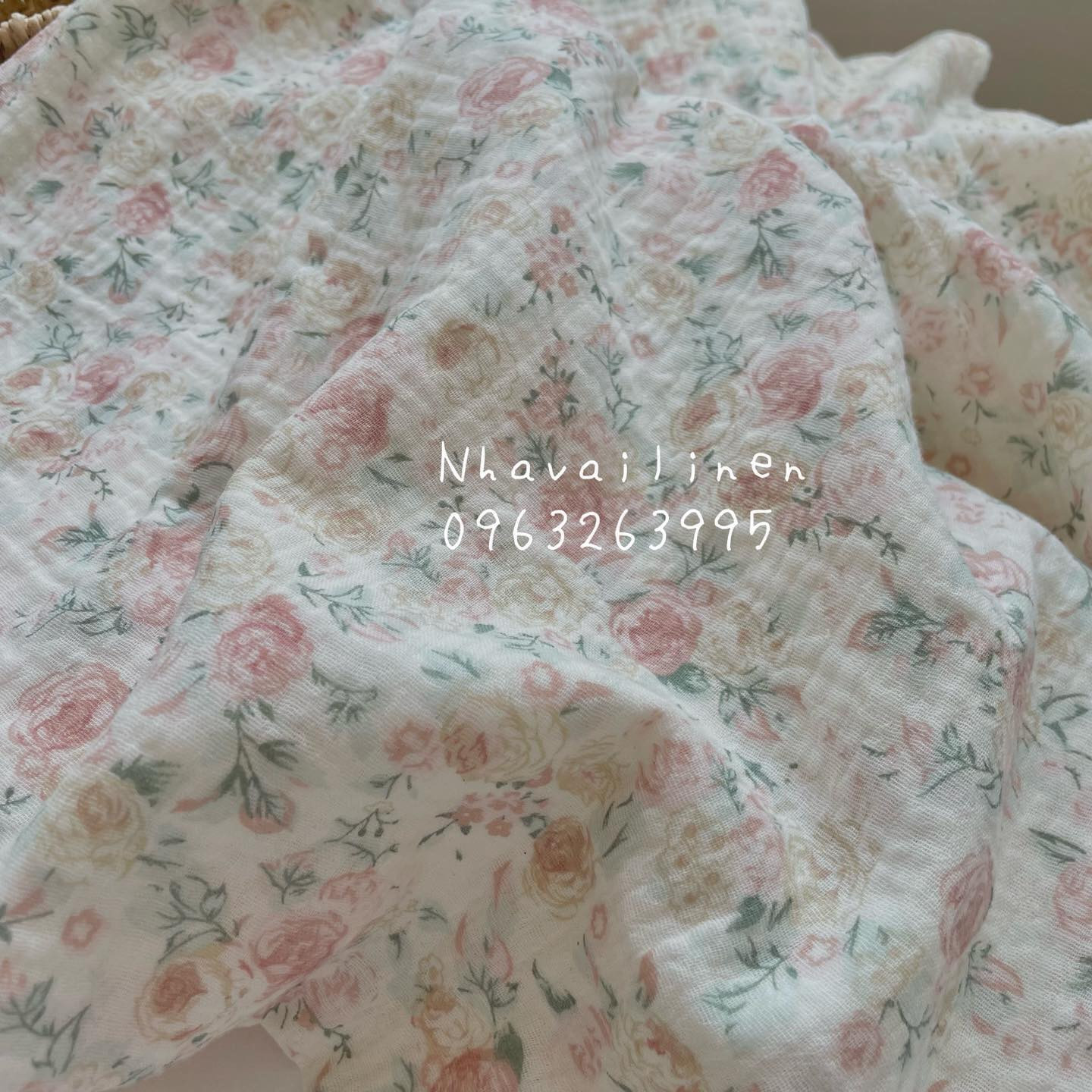 MUSLIN HỌA TIẾT HOA LOANG HÀN