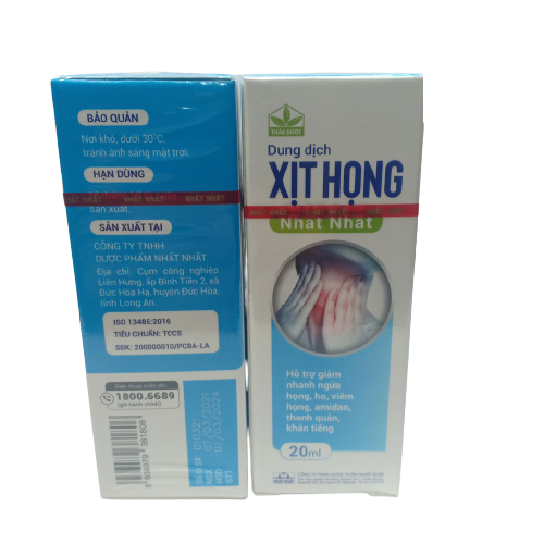 Dung dịch xịt họng Nhất Nhất (Chai 20ml)