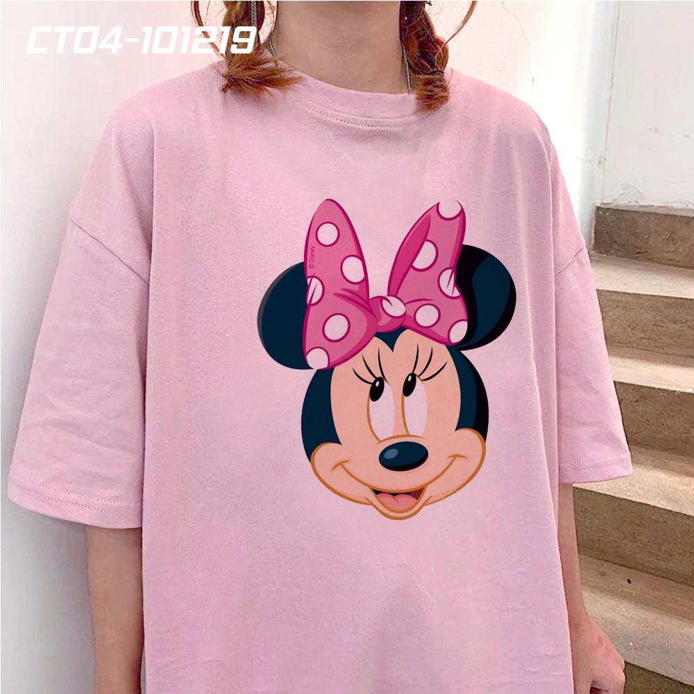 Áo thun chuột gái cài nơ mickey mouse minnie disney tết 2020 ct04-101219