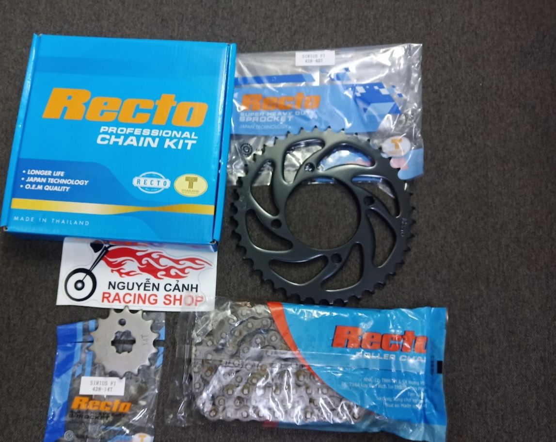 nhông sên dĩa recto  sirius Fi full đen