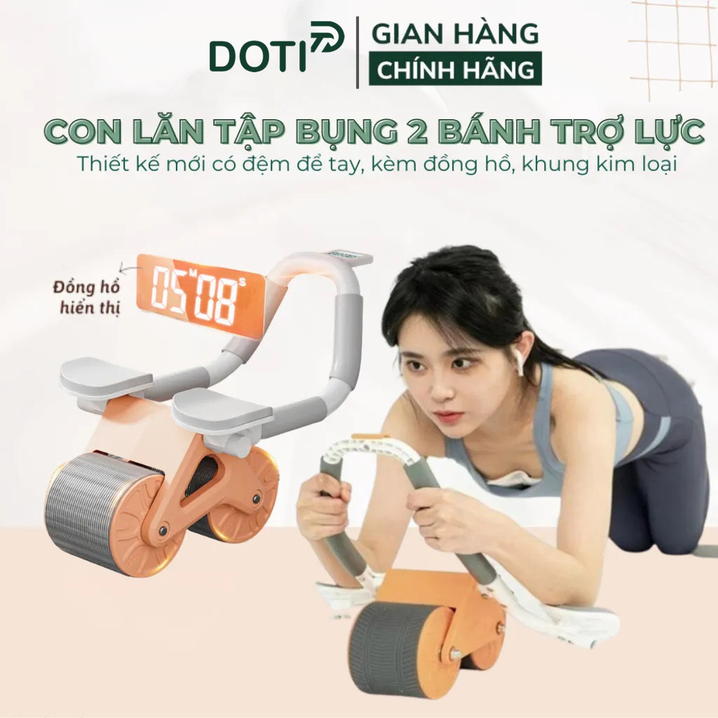 Con lăn trợ lực, con lăn tập bụng thế hệ mới 2 bánh thiết kế mới có chỗ để tay tiện dụng, con lăn tập cơ bụng chất liệu cao cấp, con lăn tập cơ bụng 2 bánh, con lăn tập bụng cho nữ