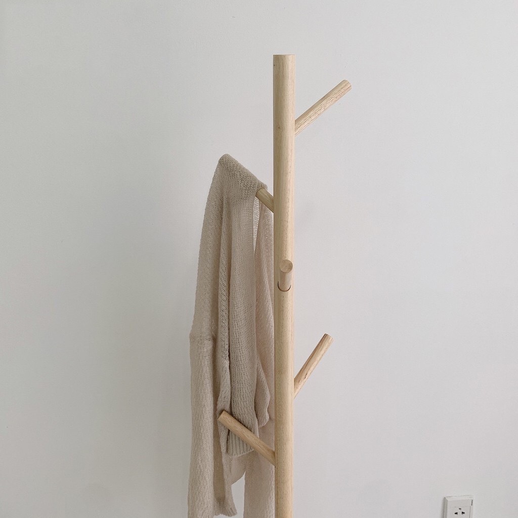 [HCM]CÂY TREO QUẦN ÁO BẰNG GỖ LẮP RÁP - STANDING HANGER - 원목 트리행거