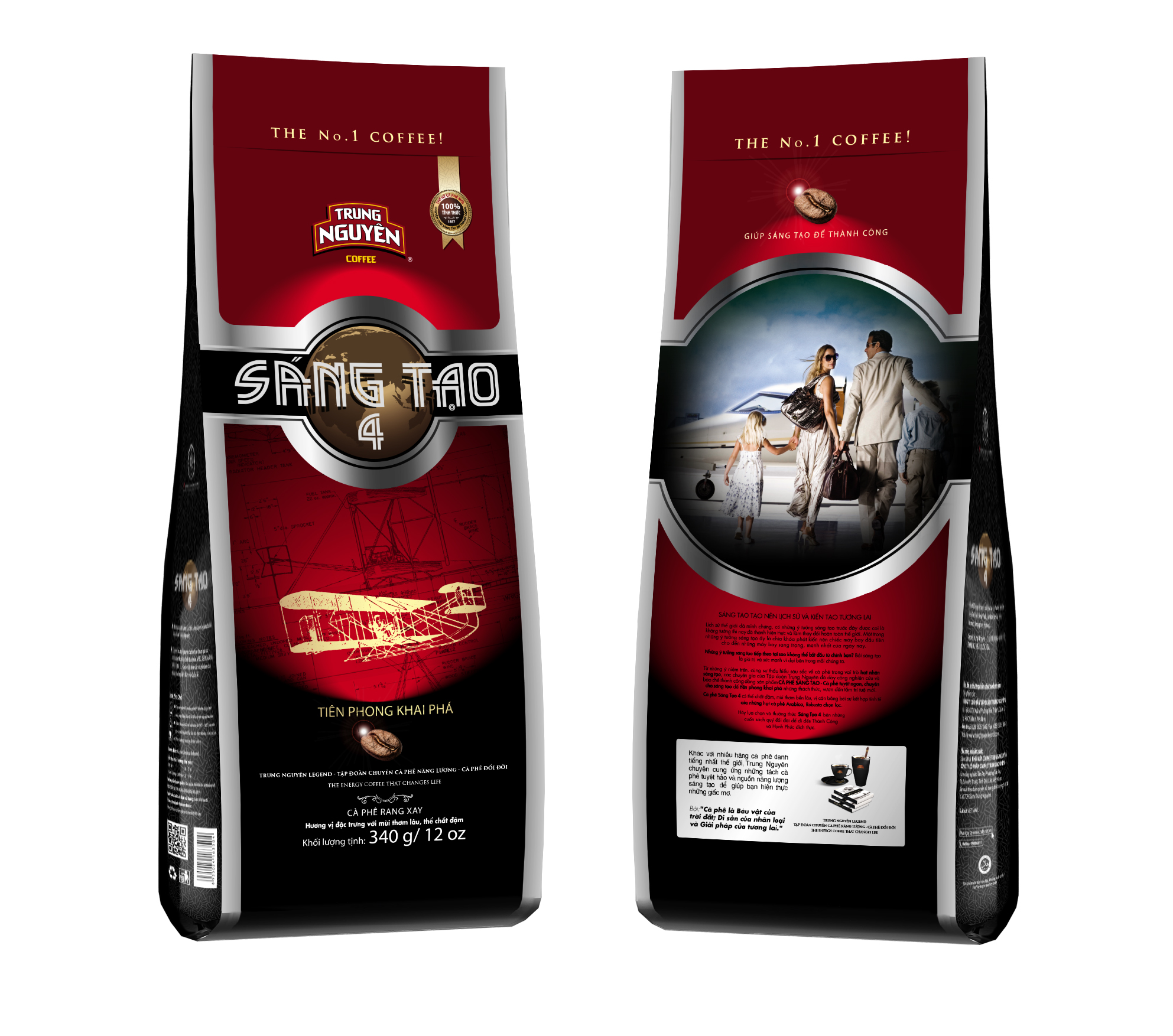 Trung Nguyên Legend Cà Phê Sáng Tạo 4 – Gói 340gr – Gu Mạnh Cân Bằng, Dùng Ngon Với Đá & Sữa