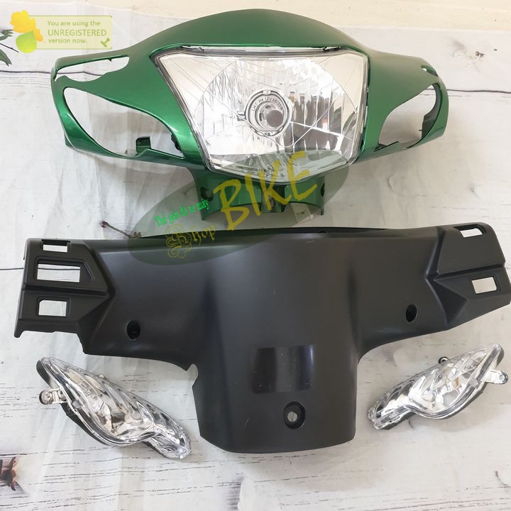 Combo 4 món bộ ốp đầu kèm bóng phanh ĐĨA xe Wave RS / Wave S100 / Wave alpha