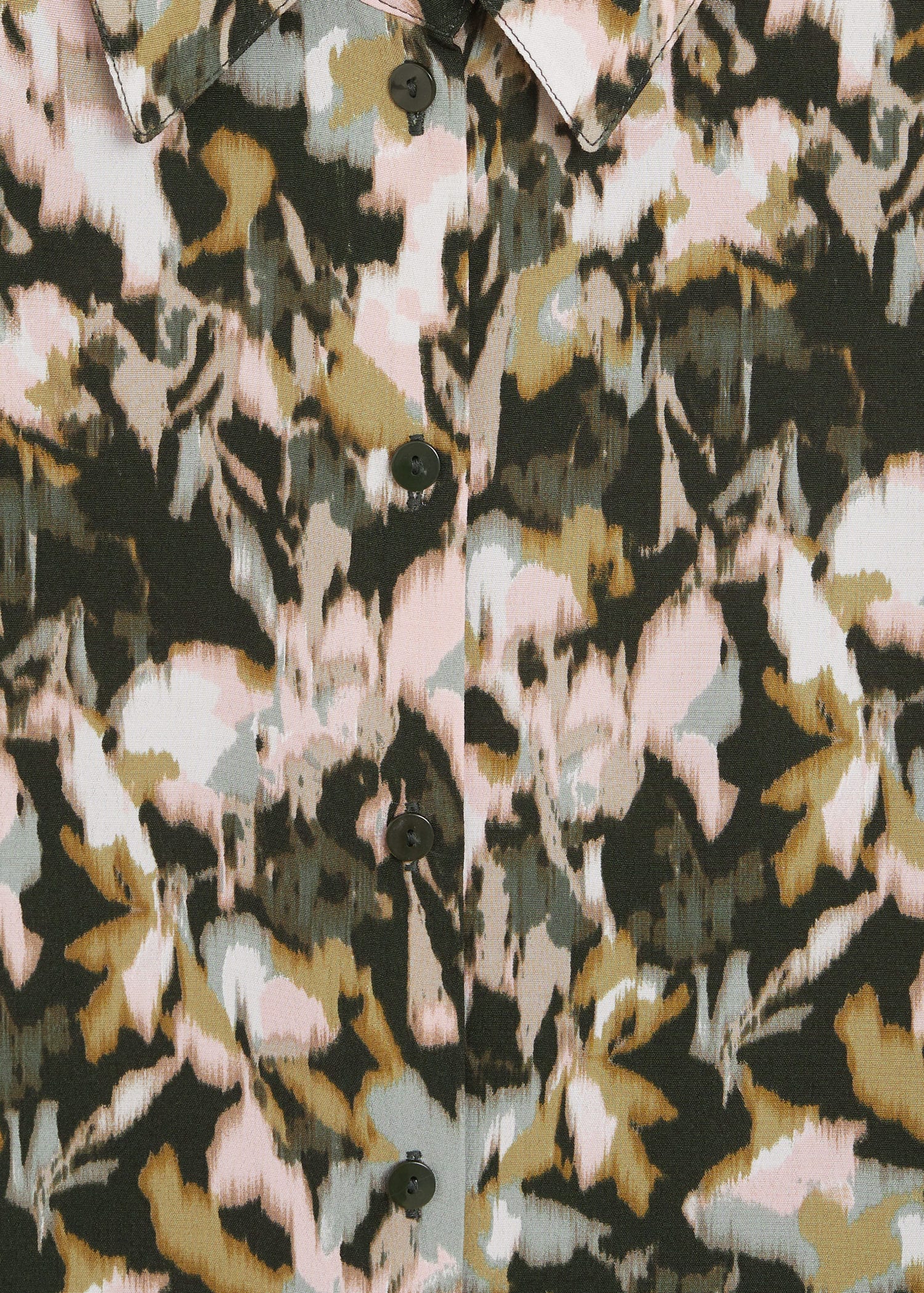 Áo Blouse Nữ Mango Print Blouse Khaki