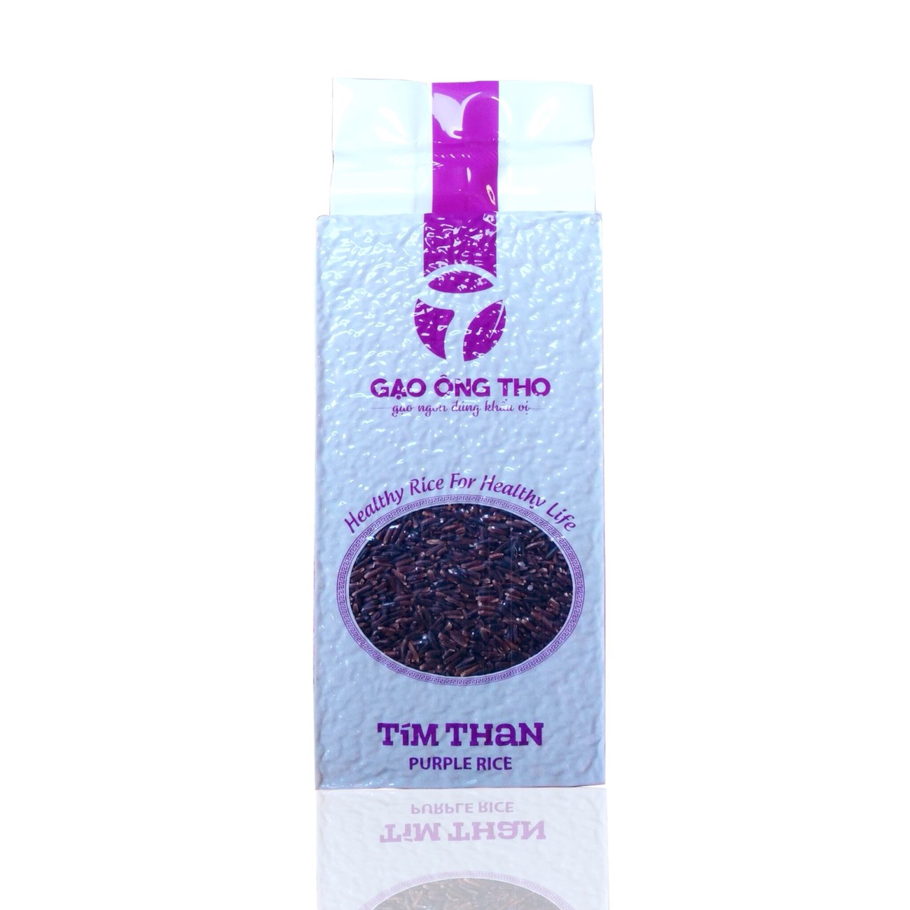 Gạo Ông Thọ Tím Than (Lứt Tím)  - Túi 1kg