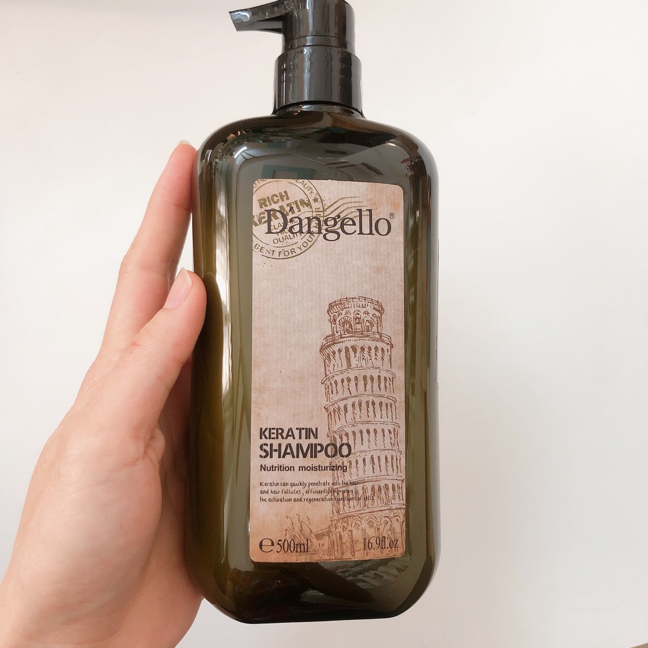 [+Tặng mũ trùm][D'ANGELLO]Dầu Gội Dangello Keratin Shampoo 500ml