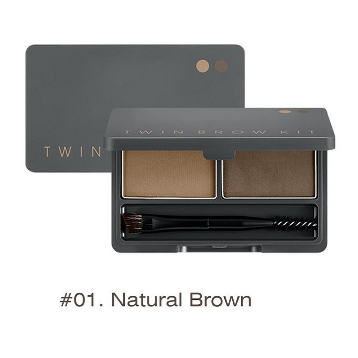 Bột Kit Tán Mày & Che Khuyết Điểm Missha Twin Brow Kit