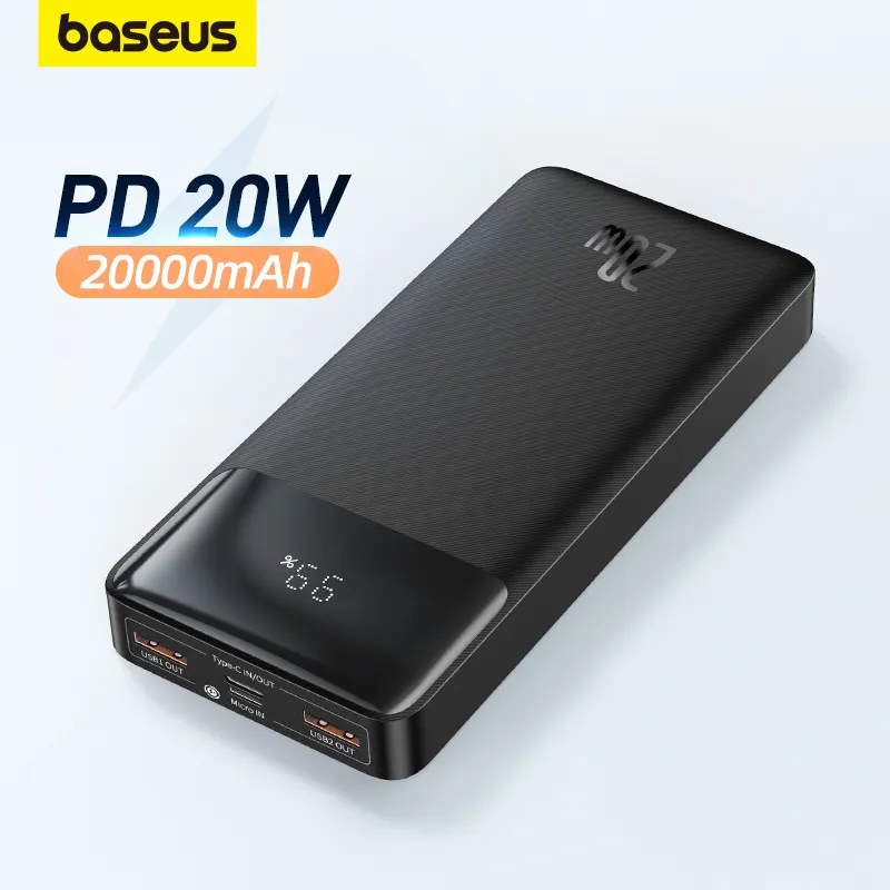 Baseus Sạc Dự Phòng 30000mAh / 20000mAh / 10000mAh PD 20W Pin Sạc Dự phòng cho iPhone 15 14 13 Pro Max Xiaomi Huawei Samusung