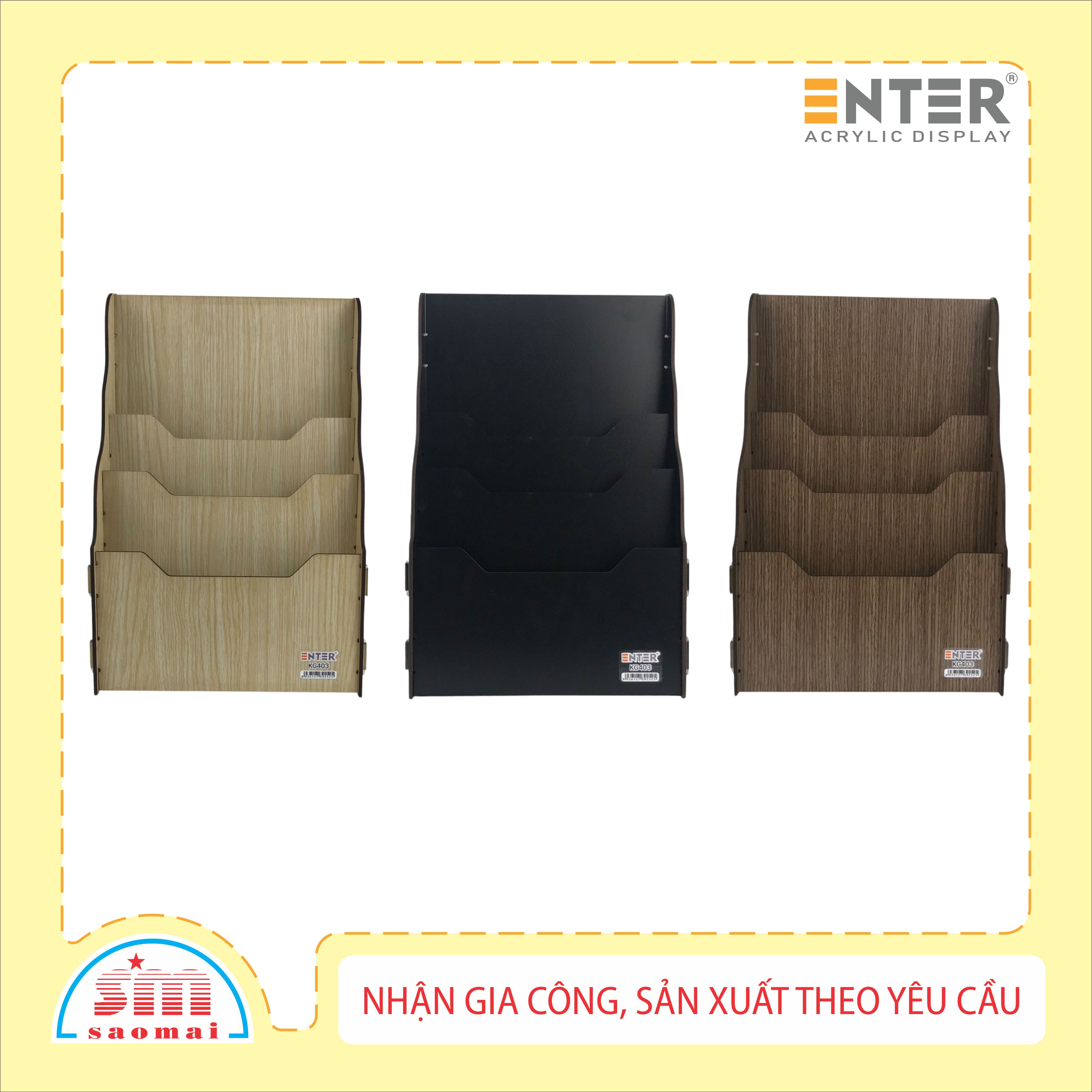 Kệ gỗ 3 ngăn Enter KG403 A4 lắp ráp