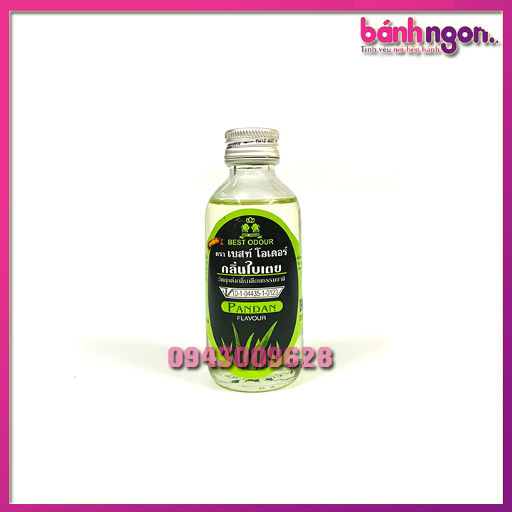 Tinh Chất Thái Best Odour Dùng Cho Thực Phẩm Tạo Hương Lá Dứa/Tinh Dầu Thái Best Odour Hương Lá Dứa 60ml