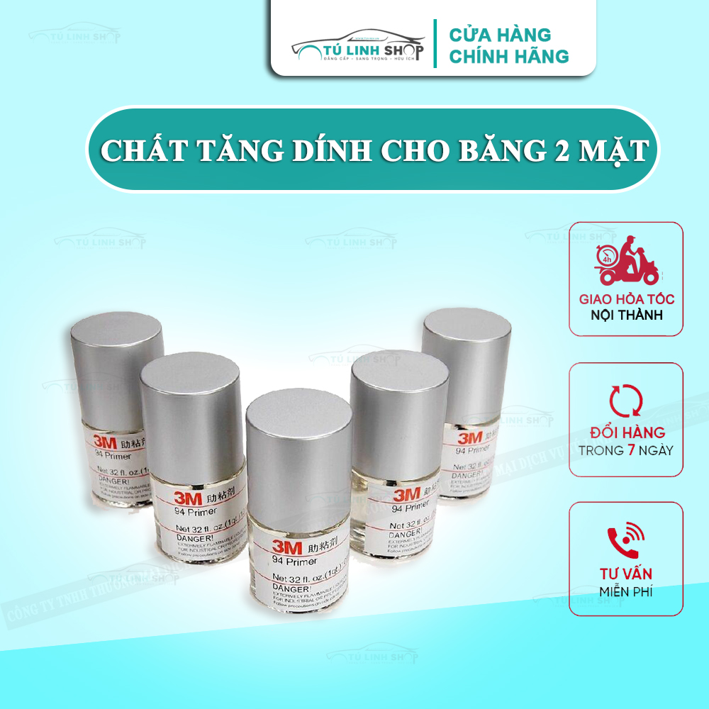 Keo trợ dính 3M 94 Primer 10ml tăng độ kết dính cho băng 2 mặt hỗ trợ dán phụ kiện xe