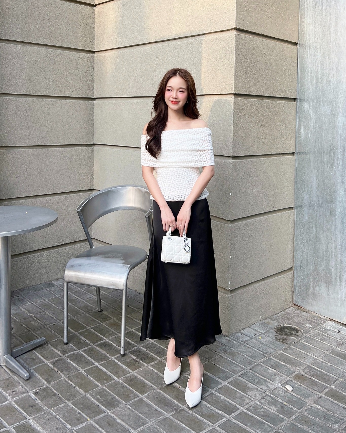 Voucher siêu sale 15% OLV - Chân váy Pina Silk Skirt