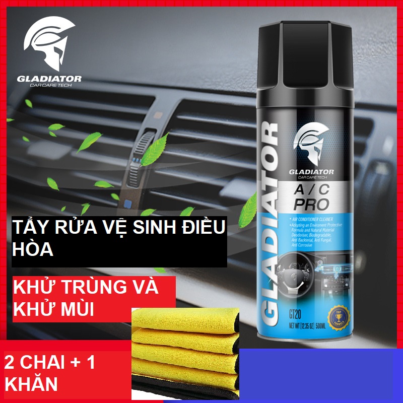 (SALE OFF) Bình xịt vệ sinh điều hòa ô tô - Dung dịch vệ sinh dàn lạnh