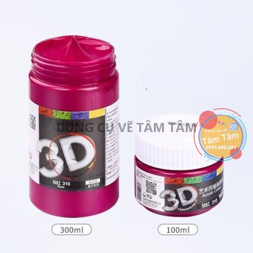 Màu Acrylic vẽ lên mọi chất liệu 3D hủ 100ml đăng lần 1/2-Dụng cụ vẽ Tâm Tâm