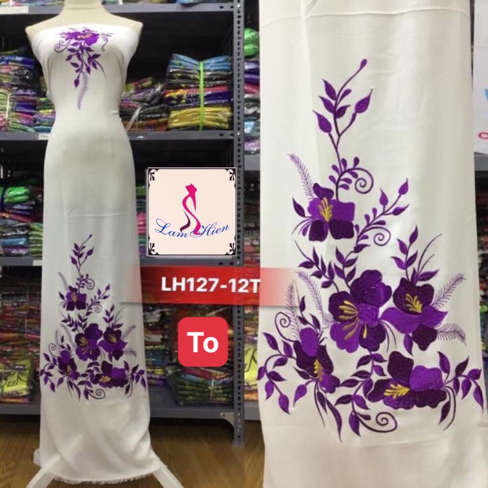 Vải áo dài thêu ( 200k giảm còn 139k/áo) LH127