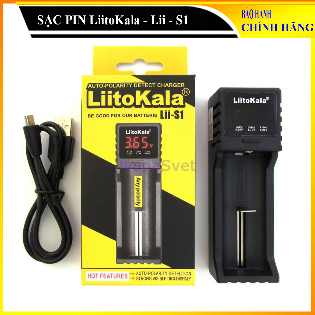 Bộ Sạc Pin Đa Năng LiitoKala Lii S1 - bộ sạc thông minh có khả năng sạc hầu hết các loại pin Li-ion, Ni-MH - Lii S1