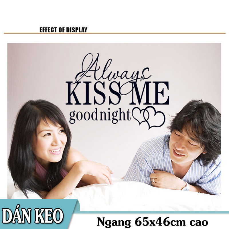 [HCM]Decal trang trí Chữ Kiss Me