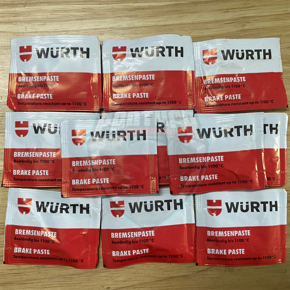 GÓI MỠ TRA MÁ PHANH WURTH BRAKE PASTE 5.5G VÀ BG 605BK