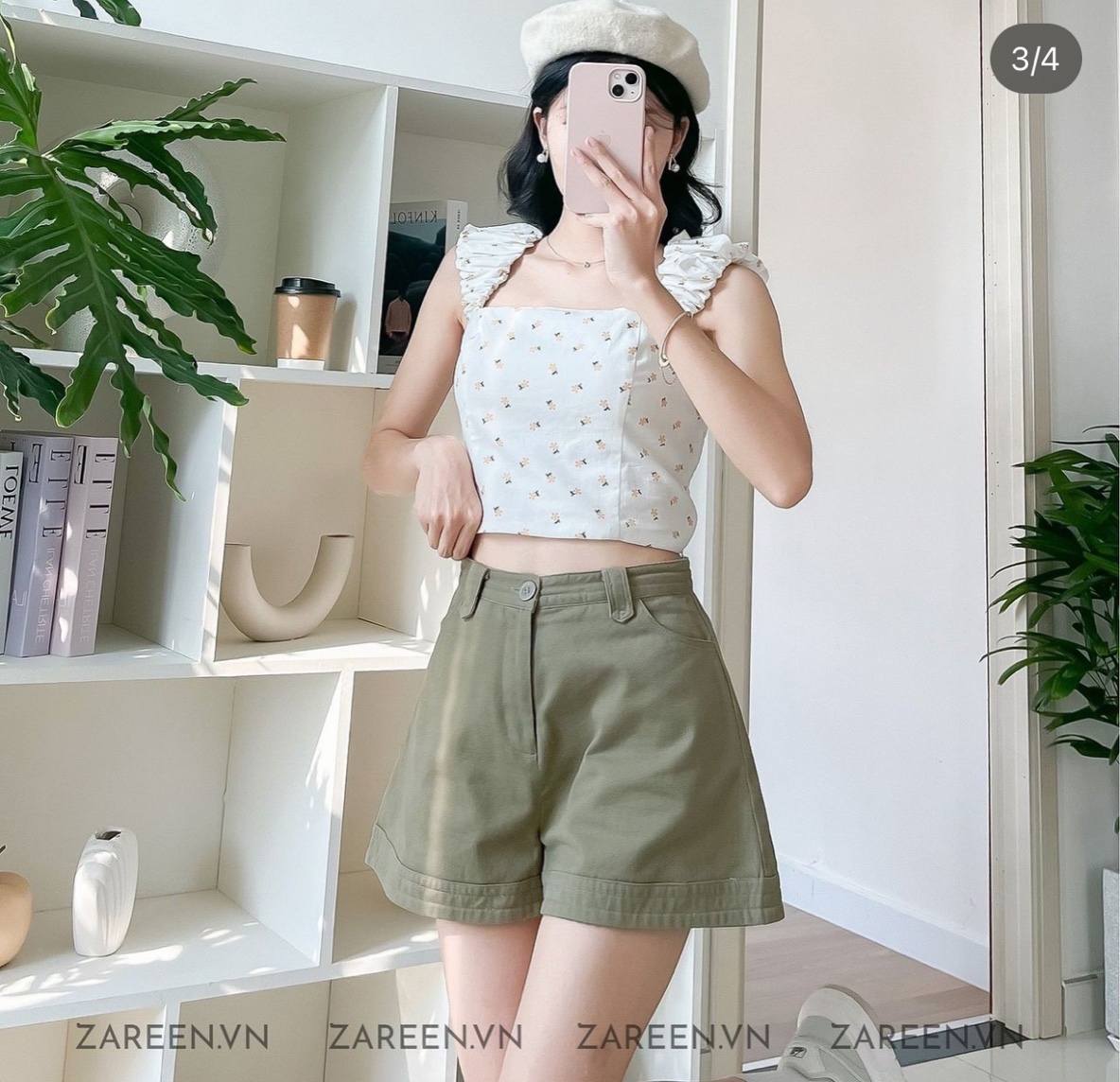 Quần short nữ ống rộng chất kaki siêu hack dáng - 247StoreFashion - Quan6916