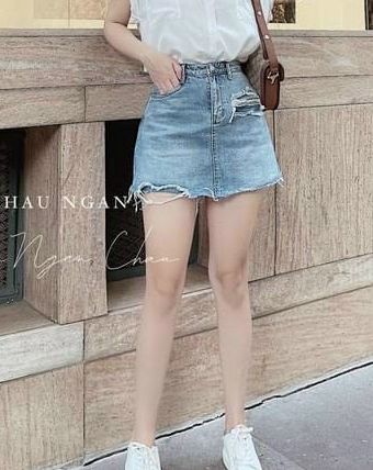 Chân váy bò nữ rách, Quần giả váy