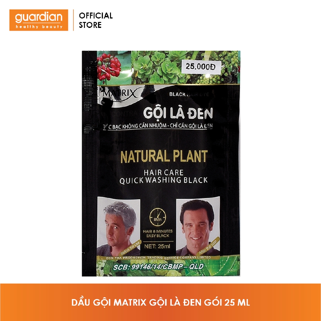 Dầu Gội Nhuộm Tóc Matrix Gội Là Đen 25ml