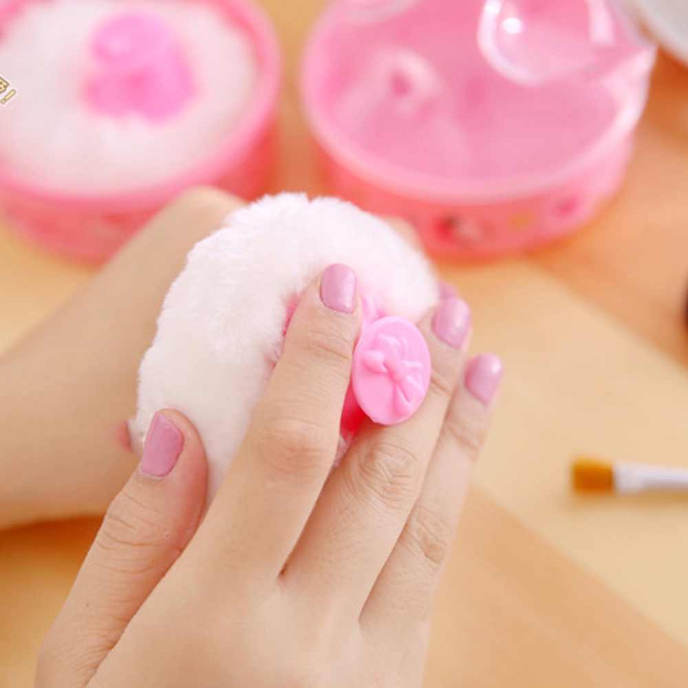 Hộp Đựng Phấn Rôm Cho Bé Kèm Bông Chậm Phấn