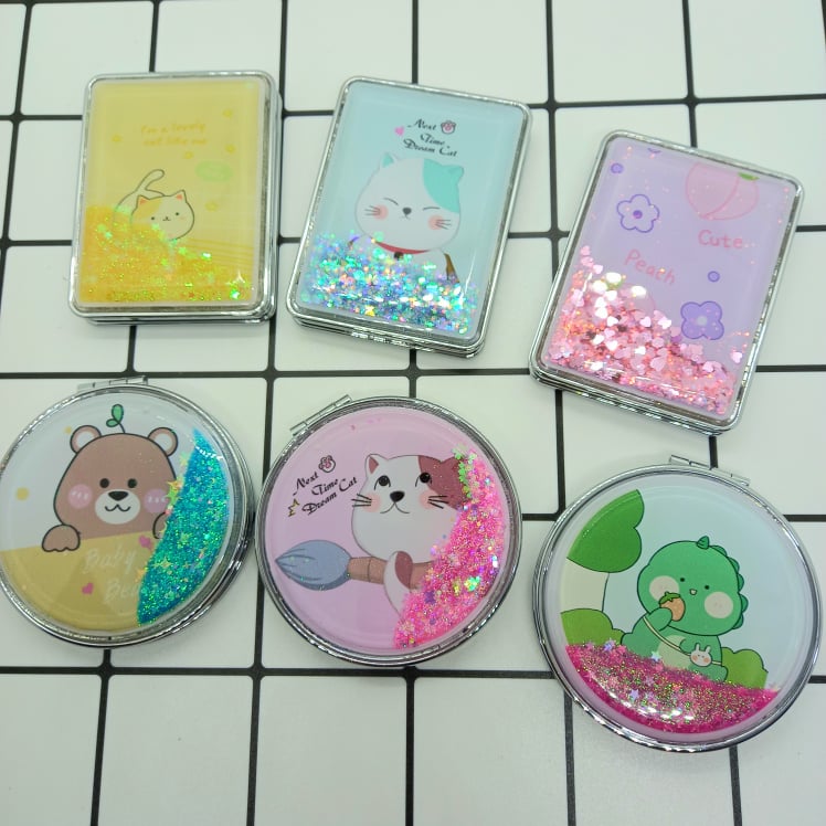 Gương mini kim tuyến 2 mặt lấp lánh