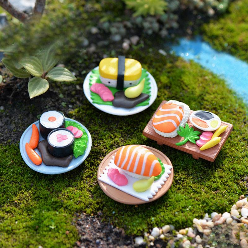 Charm Slime Mô hình đĩa sushi cá HPMCharm Đường kính 4.8 cm