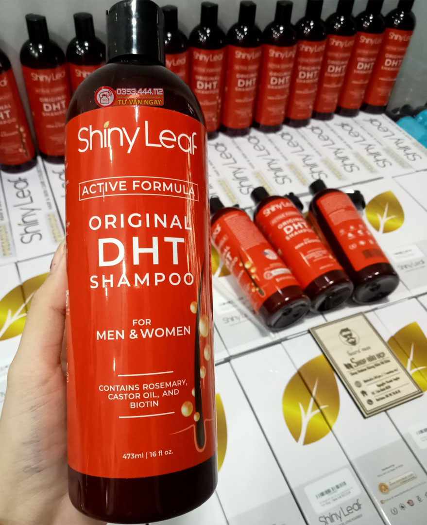 Dầu Gội Mọc Tóc DHT Blocker Shampoo Shiny Leaf - Made in USA