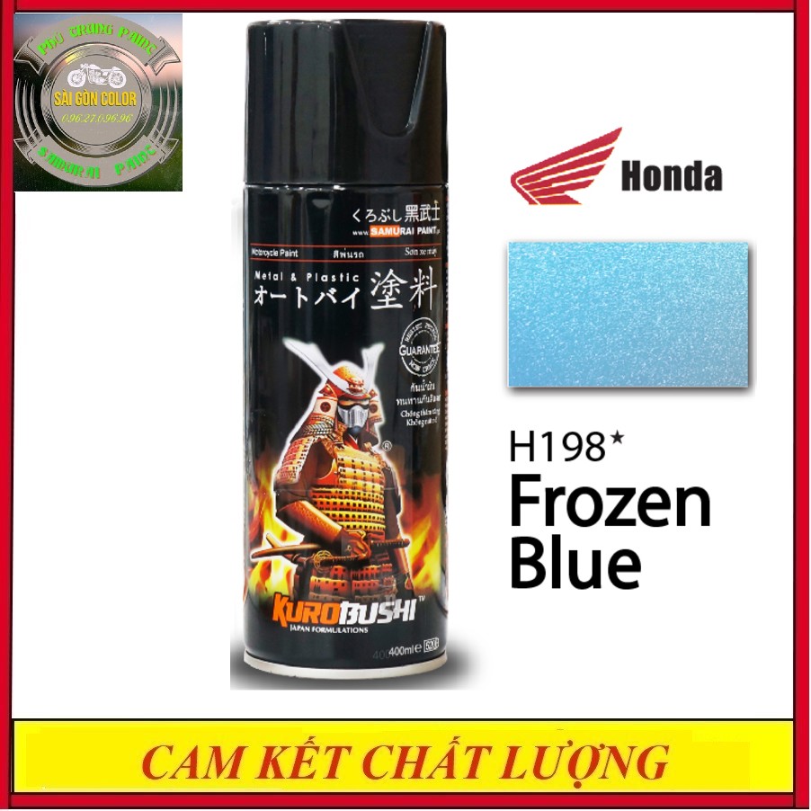 Sơn xịt samurai H198 màu xanh băng giá