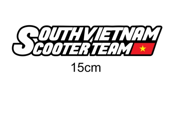 Tem South Scooter Vietnam LOẠI ĐẸP IN NÉT [150*31mm] 1 bịch có 2 con tem