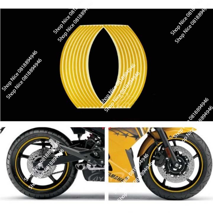 Tem chỉ dán vành phản quang xe máy giá 1 bộ