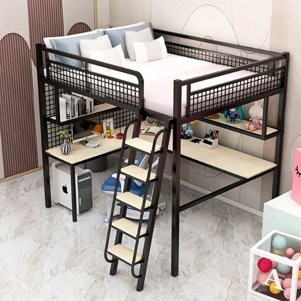 [ Freeship HCM] [ Trả góp 0%] GIƯỜNG TẦNG THÔNG MINH KHUNG SẮT OHAHA - GTS009