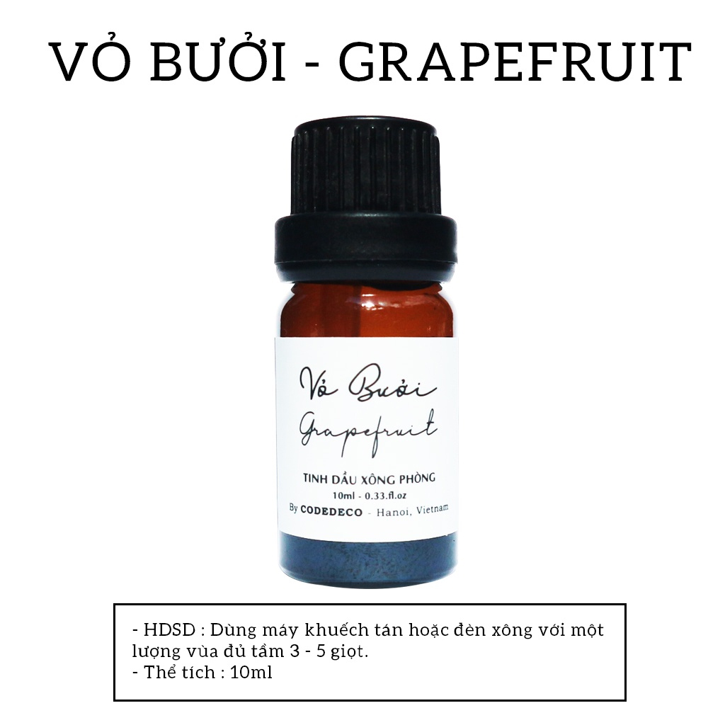 Tinh dầu khuếch tán Code Deco Vỏ Bưởi 10ml
